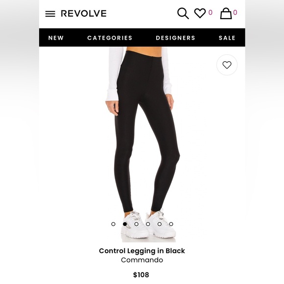 Commando Control Black Women’s Leggings Size Large - Picture 2 of 6